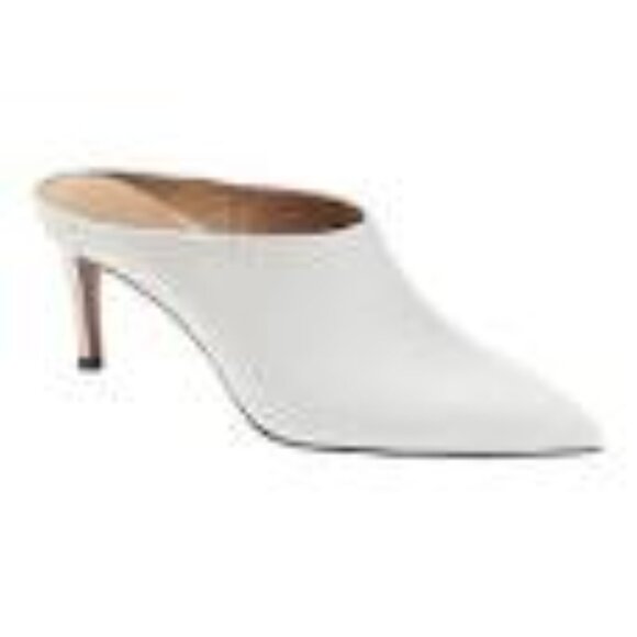 Banana Republic Mid-Heel Leather Mules in Ivory Size 10 - Picture 10 of 10
